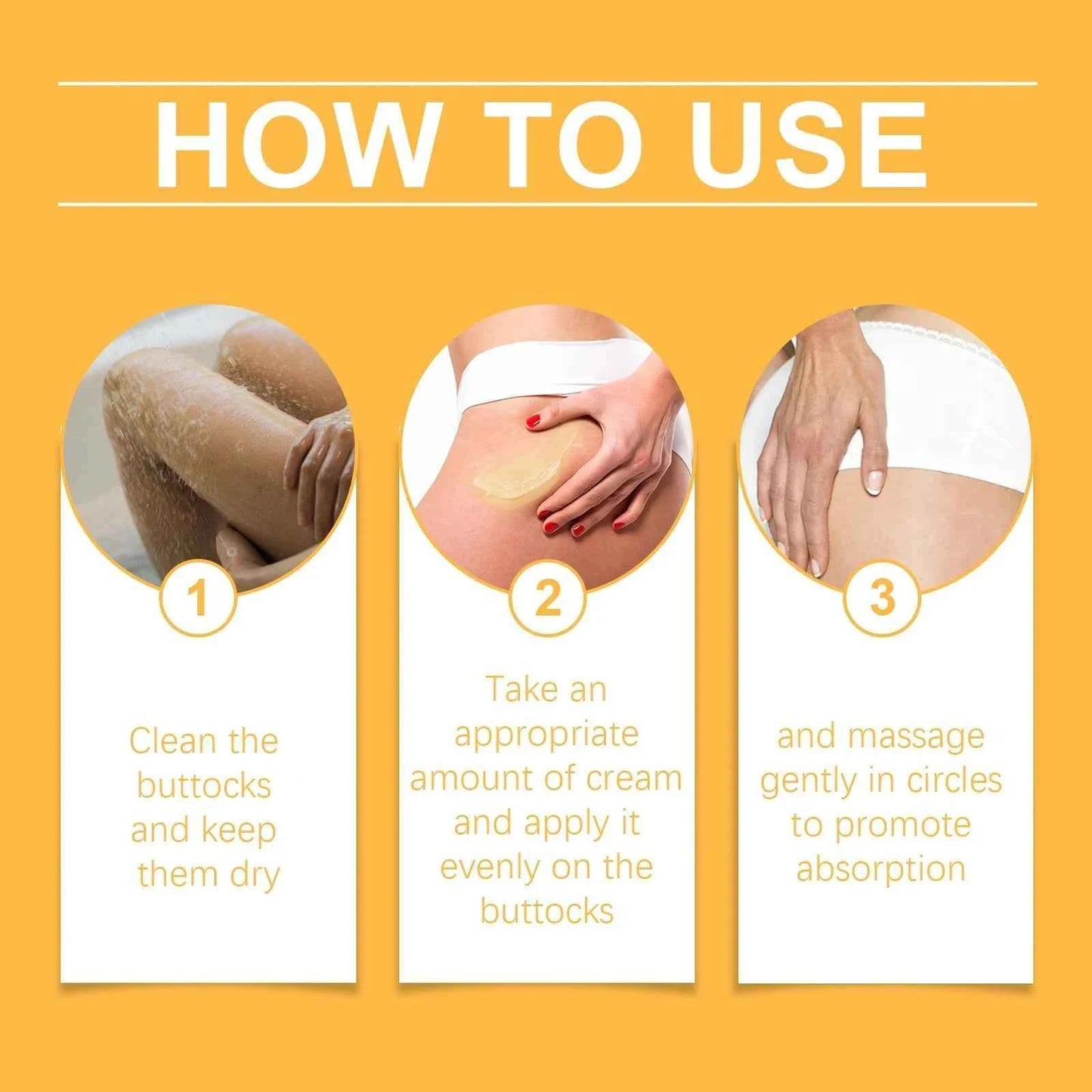 Buttock Lift Firming Cream With Hyaluronic Acid And Bee Venom