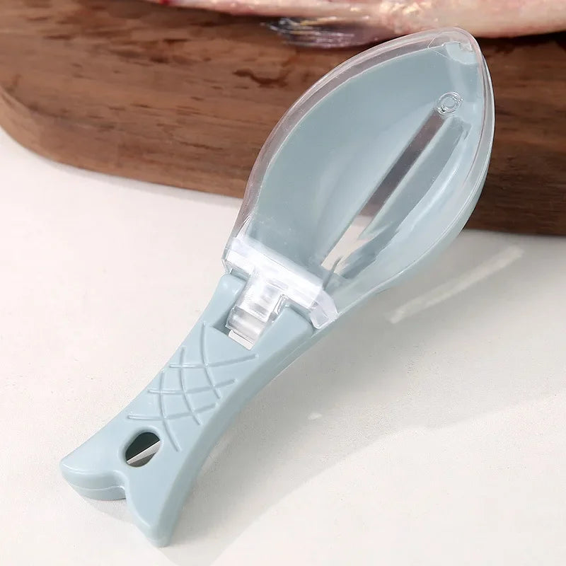 38G ABS Fish Scale Scraper Planer With Cover Kitchen Tools