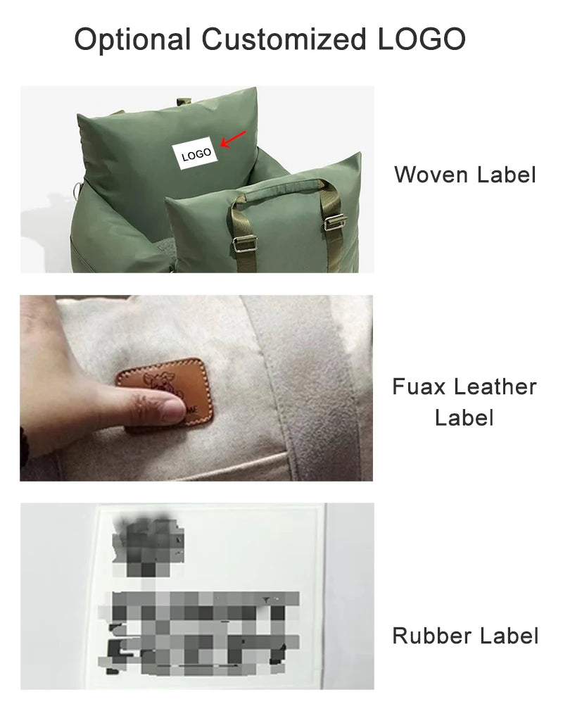 Winter Waterproof Luxury Dog Car Seat Pet Beds Comfortable Puppy Dog Bed Soft Travel Pet Car Seat with Safety Buckle