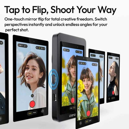Ulanzi VM1 Vlog Selfie Monitor Screen for iPhone 17 16 15 Selfie Monitor Screen with Magnetic Ring Livestreaming Vlog Shots