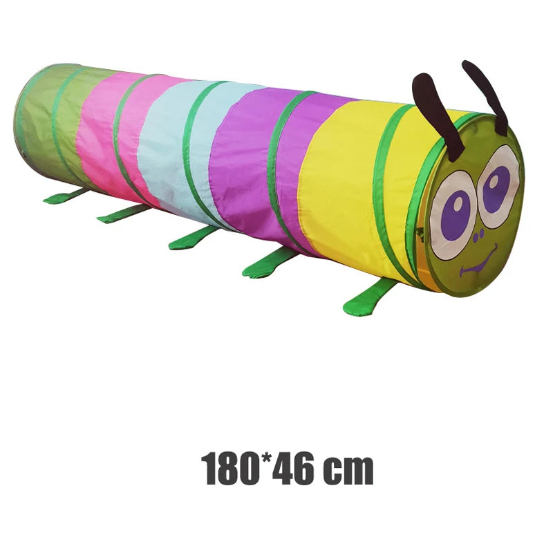 Portable Children's Tent Crawling Tunnel Kids Little House Play House Tipi Tent Indoor Toy Tube Baby Crawling Games Rainbow Tent