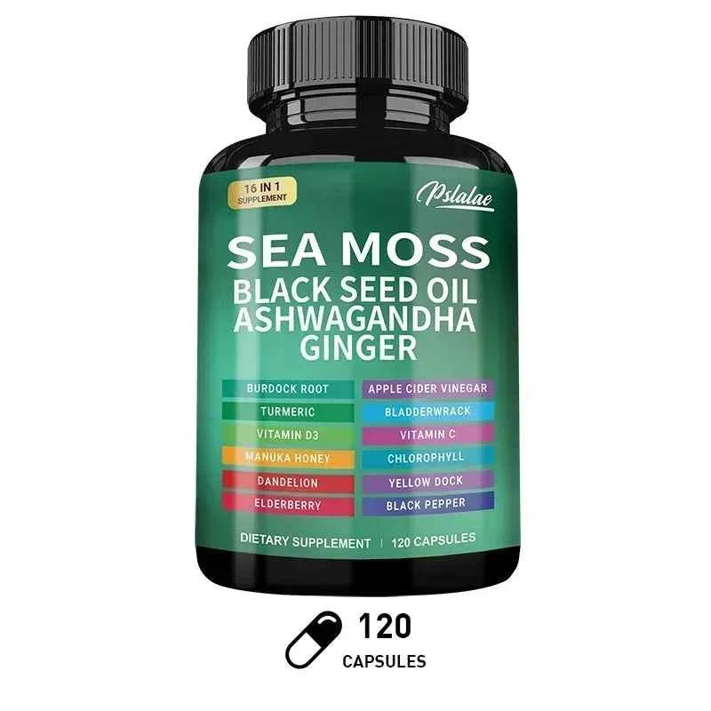 Pslalae Sea Moss Supplement Thyroid Support Immunity Detox Anti Aging Beauty