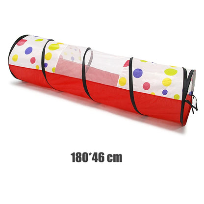 Portable Children's Tent Crawling Tunnel Kids Little House Play House Tipi Tent Indoor Toy Tube Baby Crawling Games Rainbow Tent