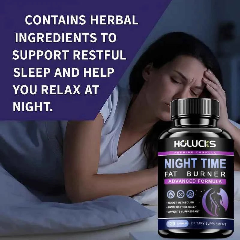 Holucks Nighttime Fat Burner Sleep Onset Metabolism Boost Cortisol Balance