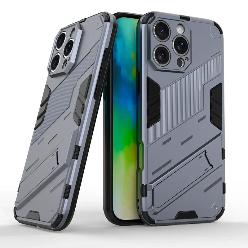 Armor Shockproof Protective Magnetic Holder Case For iPhone 16 Pro Max 15 14 12 13 11 Pro Max 15 14 16 Plus 13 12 Mini Cover