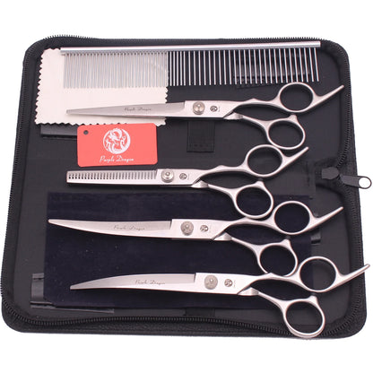 Dog Grooming Scissors Purple Dragon 6" 7" Stainless Pet Beauty Scissors Cutting Scissors Thinning Shears Curved Scissors Z3001