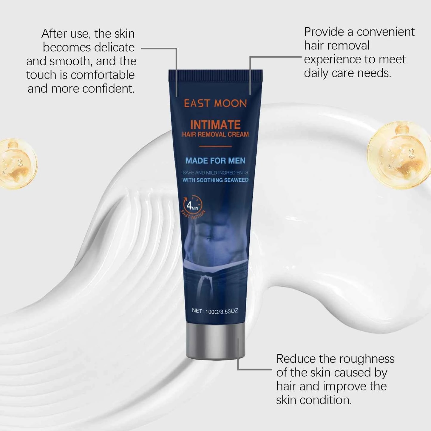 East Moon Avocado Man Hair Removal Cream For Men Intimate Areas Painless