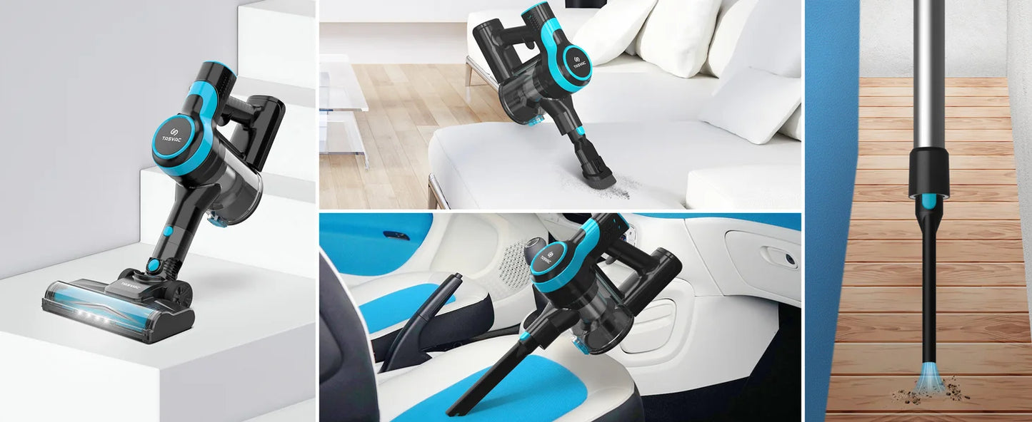 V600 Cordless Vacuum Cleaner, 28Kpa Brushless Stick Vacuum, Rechargeable Battery, 3 Modes