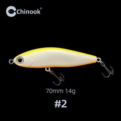 Chinook Sinking Pencil Bait Fishing Lure 70mm 14g For Pike Bass