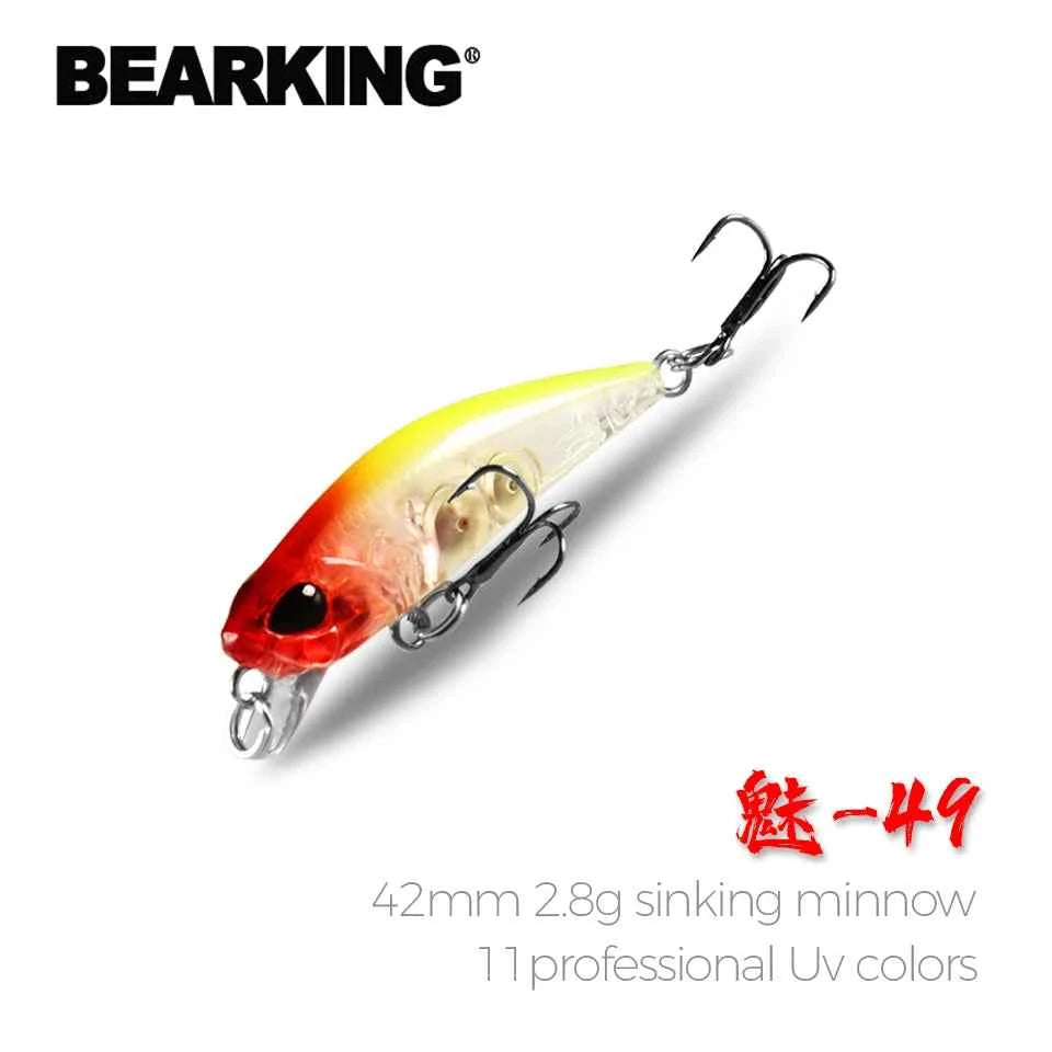BearKing 42mm Minnow Crankbait Lure 2.8g Sinking 0.3-0.6m 11 Colors