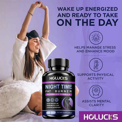 Holucks Nighttime Fat Burner Sleep Onset Metabolism Boost Cortisol Balance