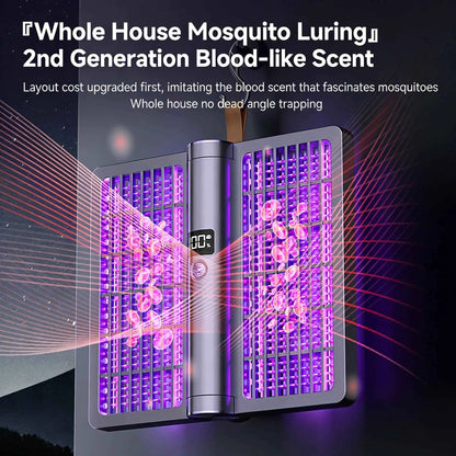 Upgraded 3000V Mosquito Swatter with Charging 4 in 1 Electric USB Rechargeable Mosquito Swatter Mosquito Killer Lamp