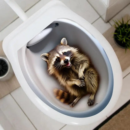 Toilet Seat 3D Decals Toilet Seat Cover Waterproof Stickers In 3D Room Ornaments 3D Stickers For Kitchen Living Room Bedroom