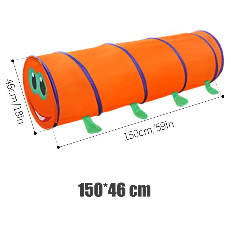 Portable Children's Tent Crawling Tunnel Kids Little House Play House Tipi Tent Indoor Toy Tube Baby Crawling Games Rainbow Tent