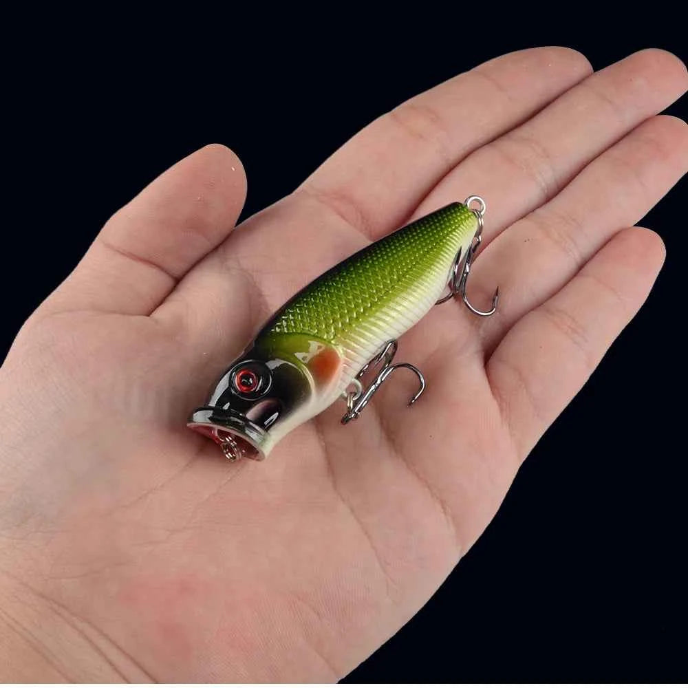 Lingyue 1pc Hard Topwater Popper Lure 7cm 8g Plastic Wobbler