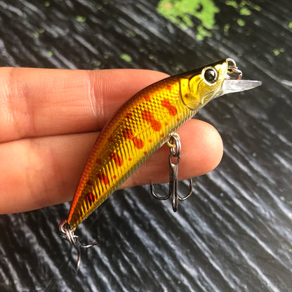 Trout Fishing Lures 50mm 4.5g Sinking Minnow Artificial Hard Bait