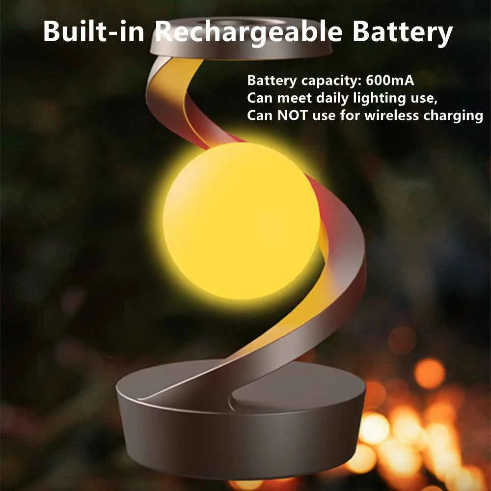 Rotating Floating Table Lamp With 15W Wireless Charger And RGB Light