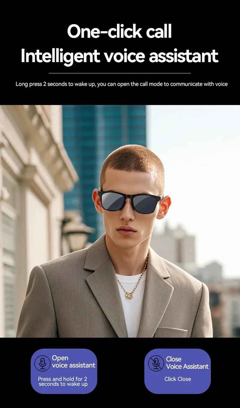 VIVO 4K AI Smart Glasses With Camera Bluetooth Call Voice Assistant Translate