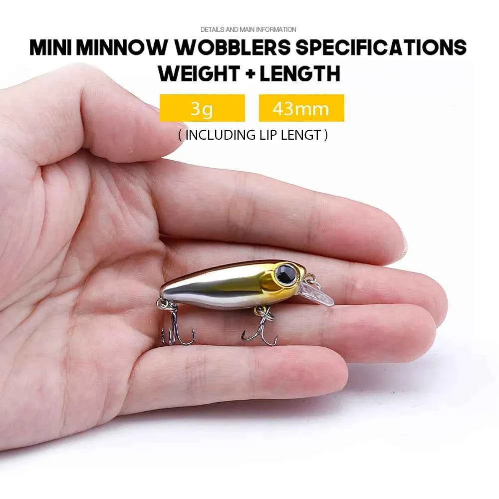 VTAVTA Japanese Design Mini Minnow Lure 43mm 3g Slow Sinking Micro Crankbait