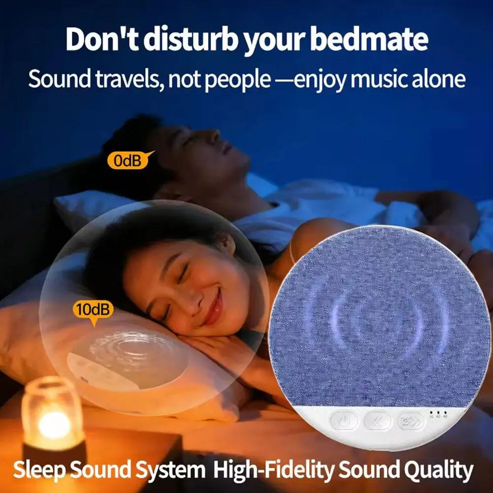 Sleep Aid Pillow Speaker Bluetooth 5.4 Wireless Mini White Noise Speaker Adjustable Timers,Long-Lasting Battery for Deep Sleep