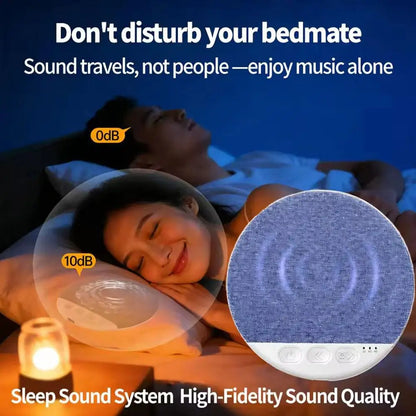Sleep Aid Pillow Speaker Bluetooth 5.4 Wireless Mini White Noise Speaker Adjustable Timers,Long-Lasting Battery for Deep Sleep