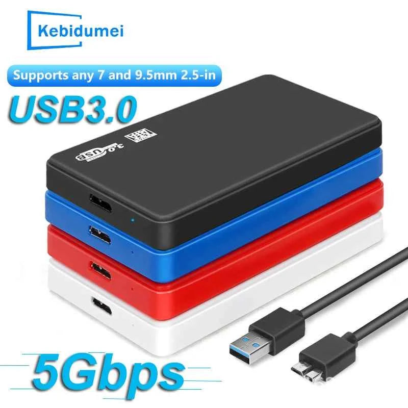 USB 3.0 2.5 Inch SATA HDD SSD External Enclosure 5Gbps High Speed For PC PS5