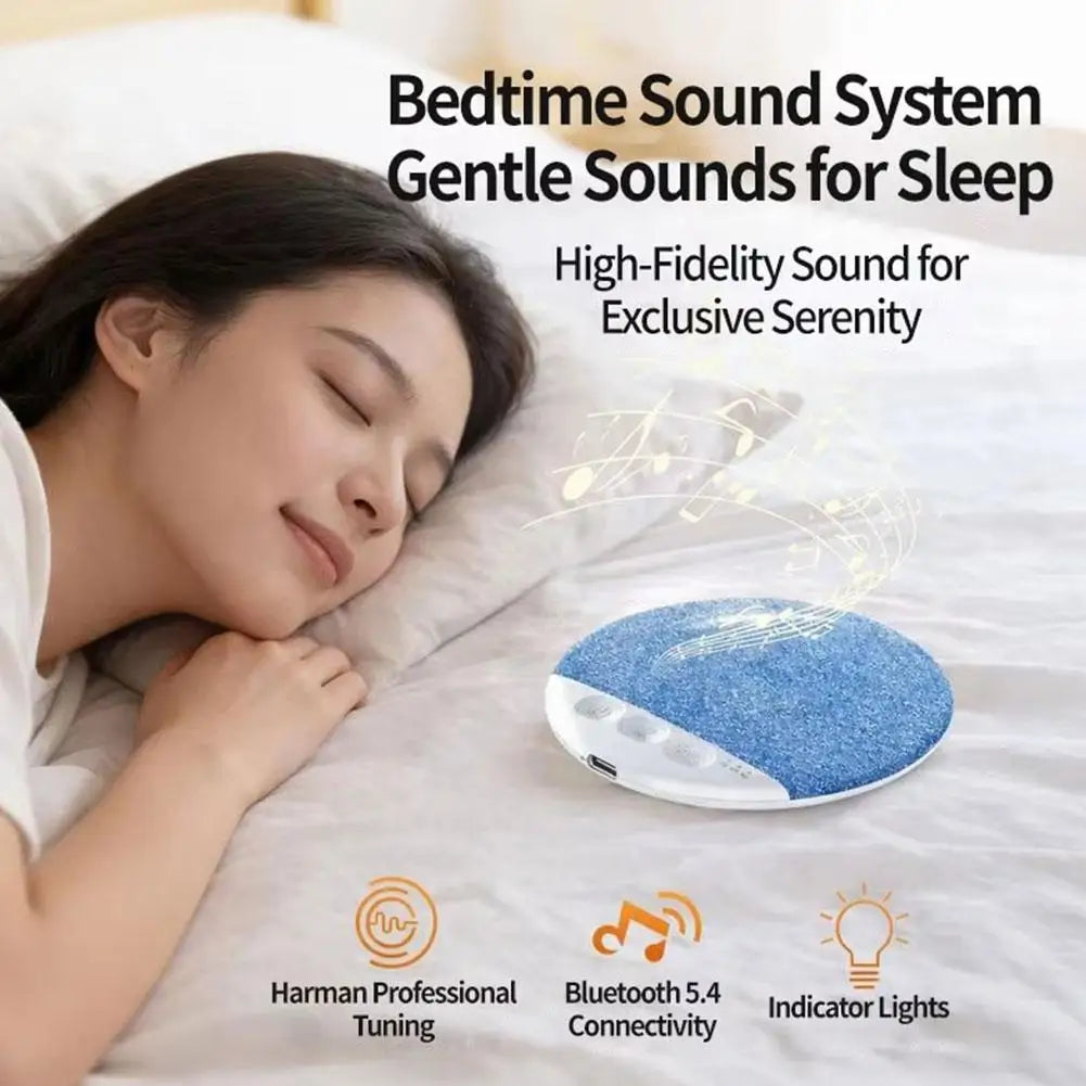 Sleep Aid Pillow Speaker Bluetooth 5.4 Wireless Mini White Noise Speaker Adjustable Timers,Long-Lasting Battery for Deep Sleep