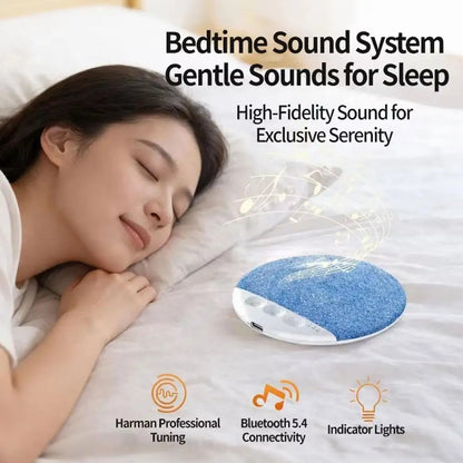 Sleep Aid Pillow Speaker Bluetooth 5.4 Wireless Mini White Noise Speaker Adjustable Timers,Long-Lasting Battery for Deep Sleep
