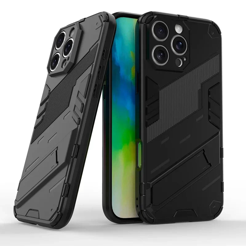 Armor Shockproof Protective Magnetic Holder Case For iPhone 16 Pro Max 15 14 12 13 11 Pro Max 15 14 16 Plus 13 12 Mini Cover