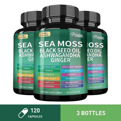 Pslalae Sea Moss Supplement Thyroid Support Immunity Detox Anti Aging Beauty