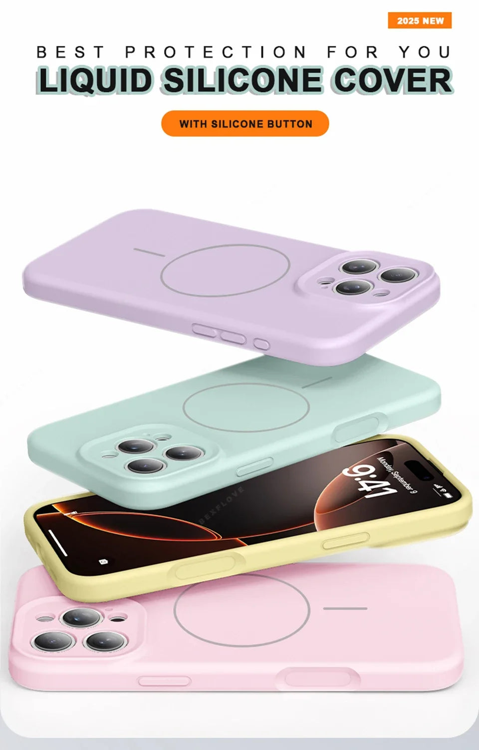 Luxury Liquid Silicone Magnetic Phone Case For iPhone 15 14 16 Plus 16E 11 12 13 16 Pro Max SE4 Magsafe Charge Protector Cover