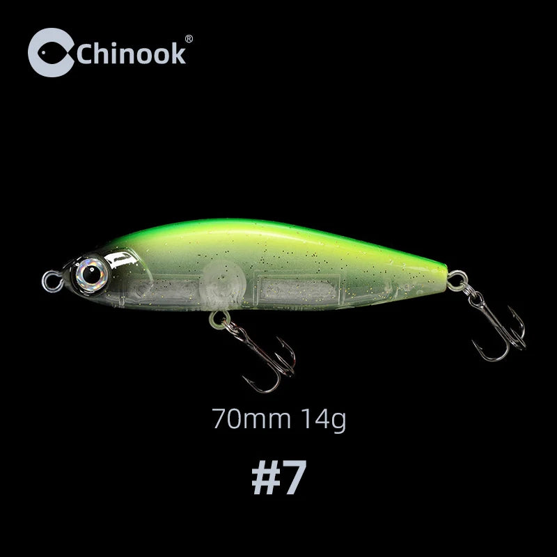 Chinook Sinking Pencil Bait Fishing Lure 70mm 14g For Pike Bass
