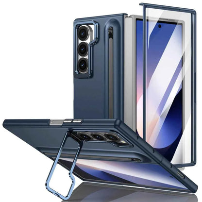 Phone case with S Pen for Galaxy Fold6 Fold5 Built in Screen Protector Phone Cover with Foldable Kickstand Fold4 Fold3  Cover