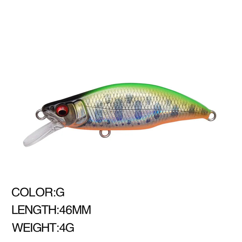 Sinking Minnow Lure 6cm 6.5g Wobbler Jerkbait Bass Sea Fishing Crankbait