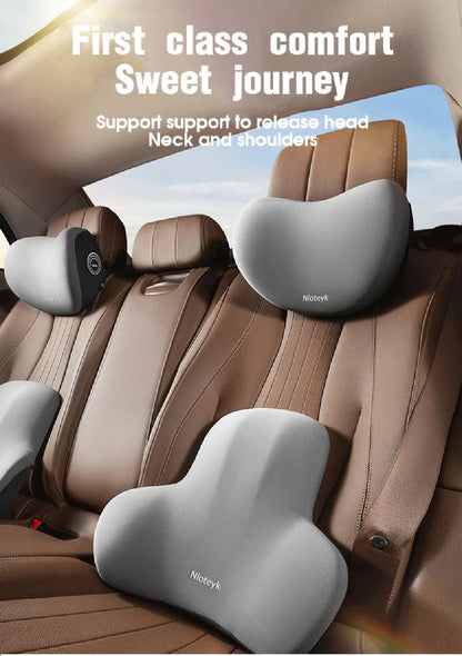 Car Neck Pillow Memory Foam Protection Lumbar Backrest Cushion Lumbar Cushion Car Headrest Seat Travel Interior Accessorie