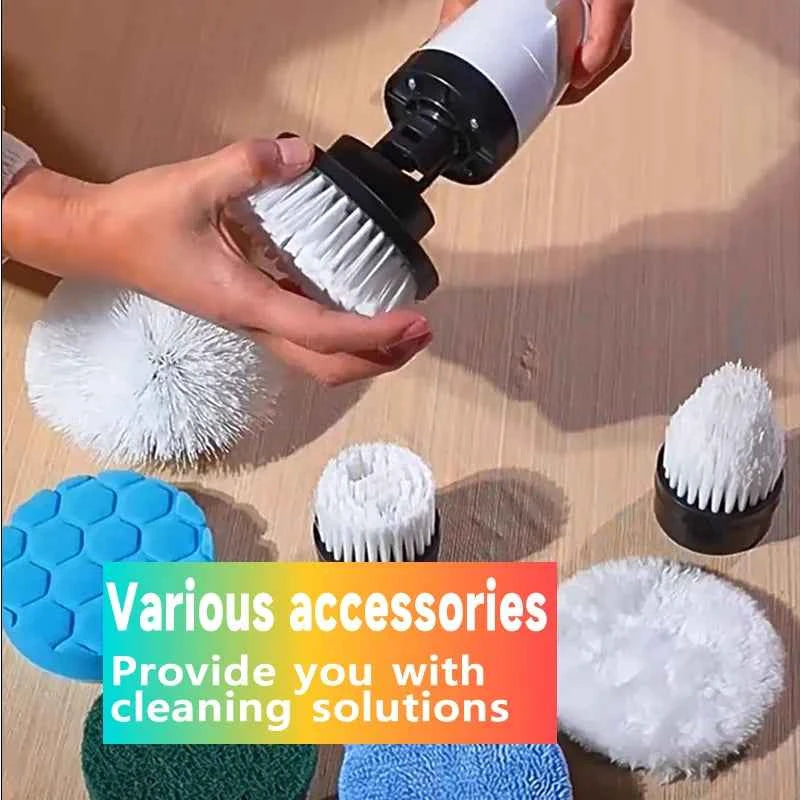 Household Cordless Spin Scrubber Multipurpose Cleaning Brush  Kitchen Gadgets Hair Brushes Bathroom Broom Toilet Electric Mops