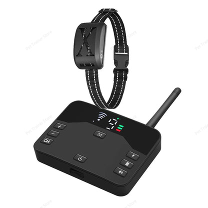 2 IN 1 Wireless Electronic Dog Fence System & Remote Training Collar Beep Shock Vibration and Pet Containment For All Size Puppy