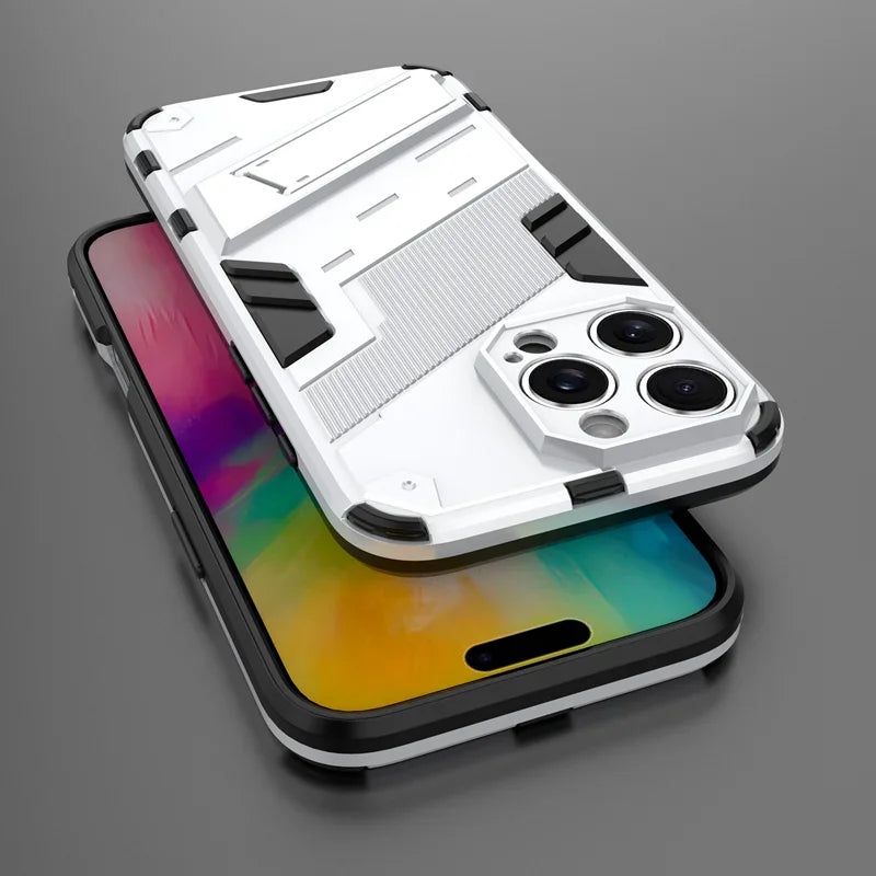 Armor Shockproof Protective Magnetic Holder Case For iPhone 16 Pro Max 15 14 12 13 11 Pro Max 15 14 16 Plus 13 12 Mini Cover