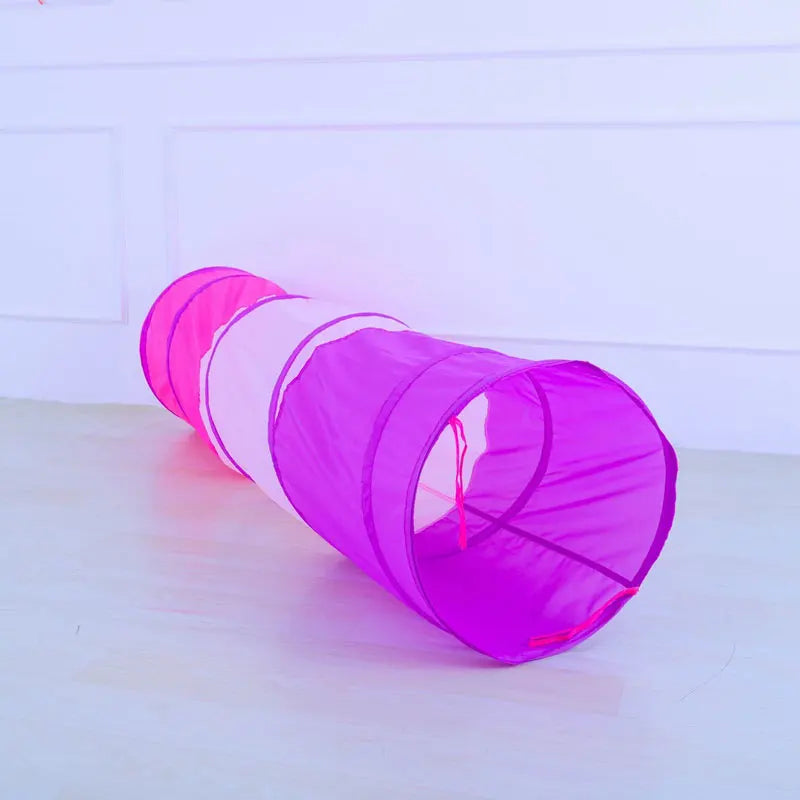 Portable Children's Tent Crawling Tunnel Kids Little House Play House Tipi Tent Indoor Toy Tube Baby Crawling Games Rainbow Tent