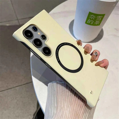 Luxury For Magsafe Thin PC Matte Frameless Phone Case For Samsung S26 S24 S25 Ultra Edge S23 FE S22 S21 S20 Plus Back Cover - ViralVibe Vault
