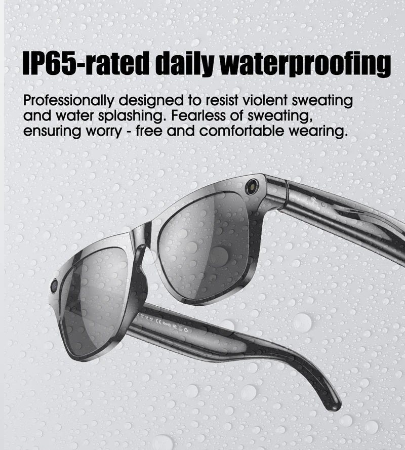 For Xiaomi 4K AI Smart Glasses Chat GPT HD Camera Bluetooth Call Voice Assistant Music Player Translate Photochromic Glasses