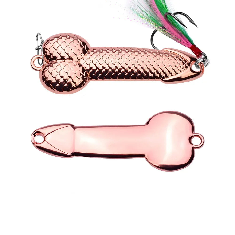 Metal Penis Spoon Lure 3g 7g 11g 15g 21g Vibrating Hard Bait Sequin Fishing Lure