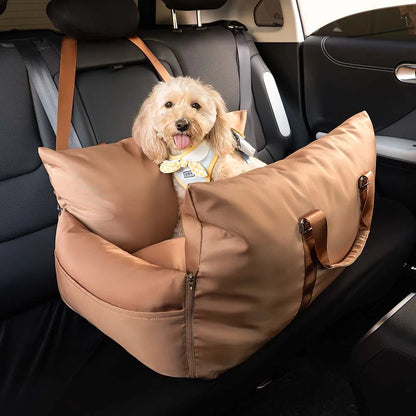 Winter Waterproof Luxury Dog Car Seat Pet Beds Comfortable Puppy Dog Bed Soft Travel Pet Car Seat with Safety Buckle