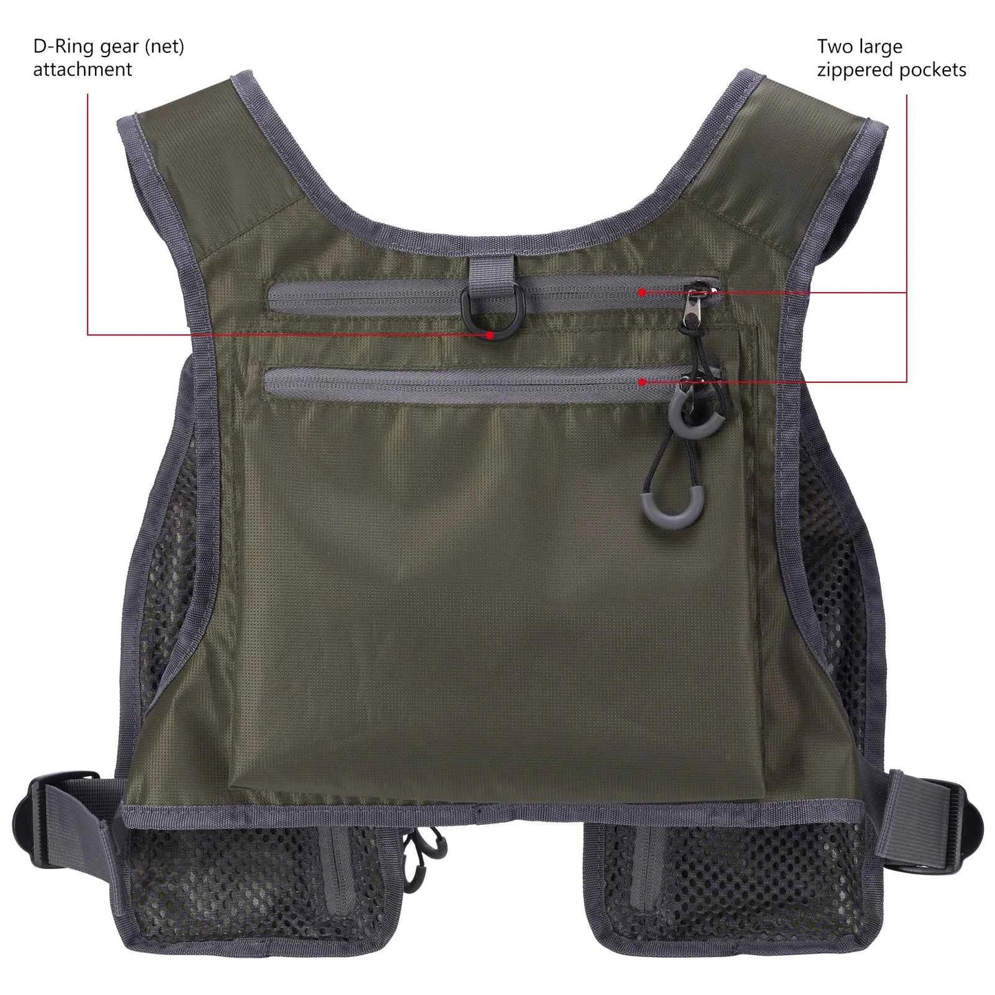 Bassdash Unisex Fly Fishing Vest Chest Pack Ultra Lightweight One Size Fits Most