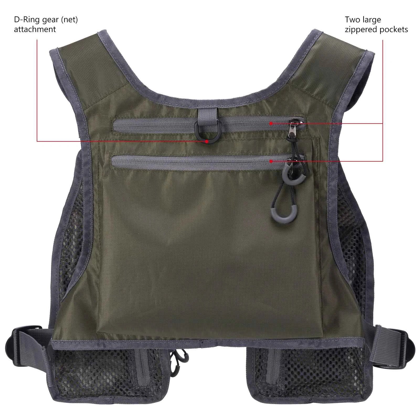 Bassdash Unisex Fly Fishing Vest Chest Pack Ultra Lightweight One Size Fits Most