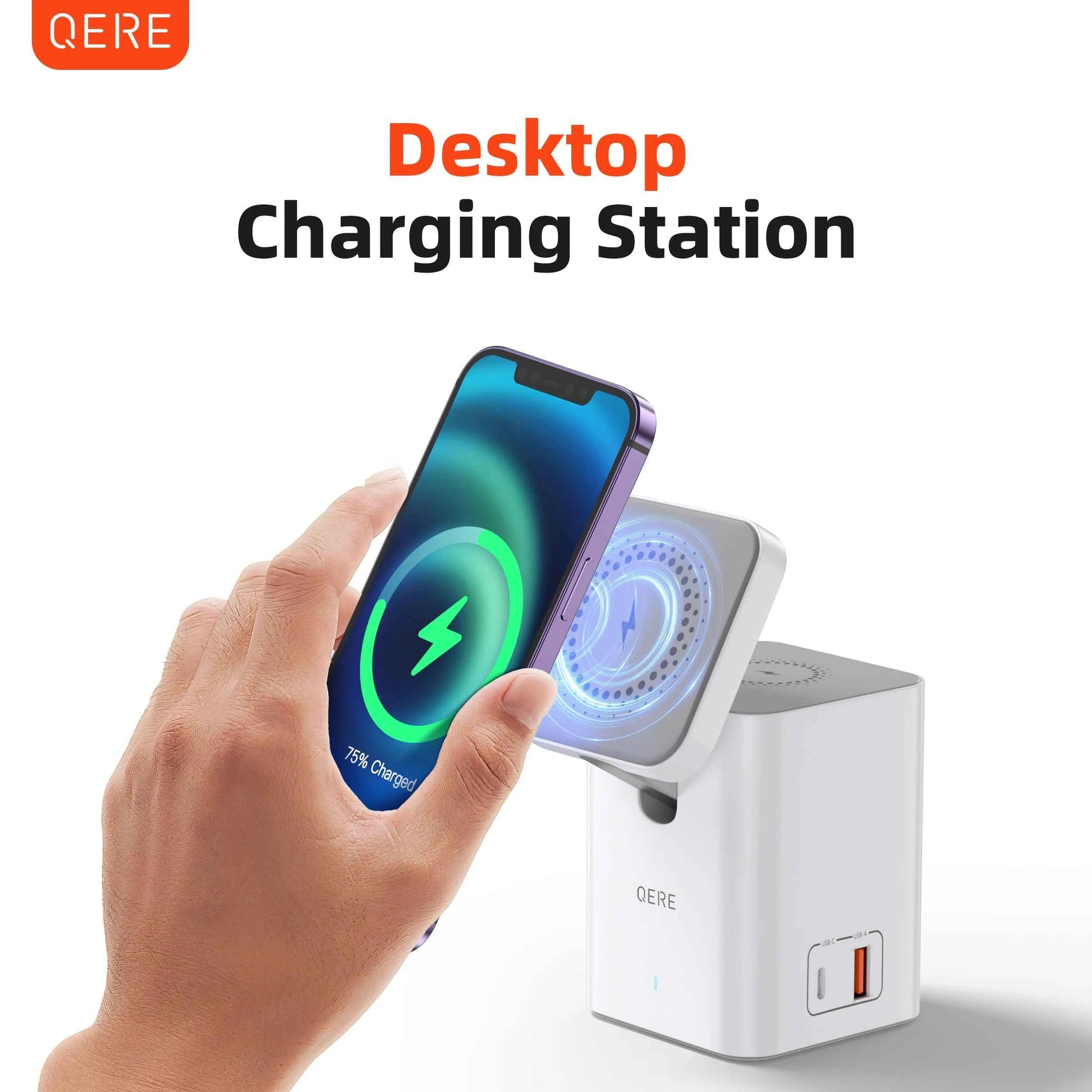 QERE Magnetic Wireless Charger Fast Charging Portable Foldable Mini Charger