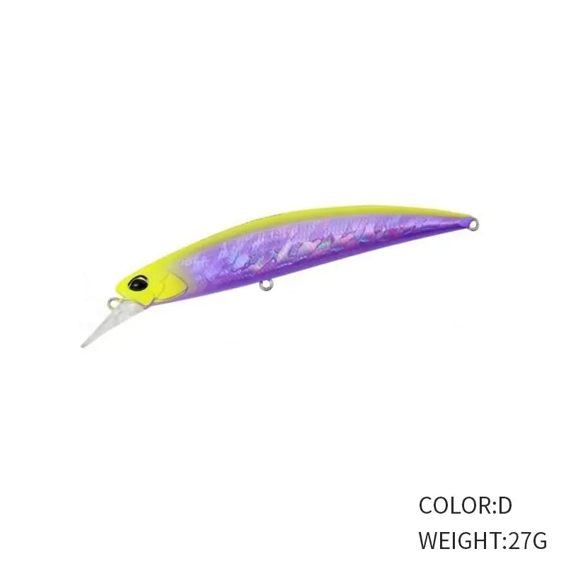 27g 110mm Sinking Minnow Fishing Lure Long Casting for Saltwater and Freshwater