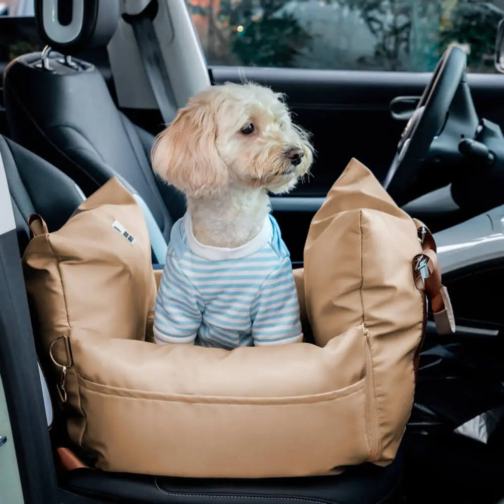 Winter Waterproof Luxury Dog Car Seat Pet Beds Comfortable Puppy Dog Bed Soft Travel Pet Car Seat with Safety Buckle