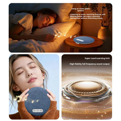 Sleep Aid Pillow Speaker Bluetooth 5.4 Wireless Mini White Noise Speaker Adjustable Timers,Long-Lasting Battery for Deep Sleep