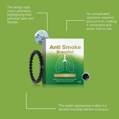 Quit Smoking Bracelet Control Smoking Dispel Addiction Anti Anxiety Lung Detox Cleansing Smoke Cessation Bracelets For Men Women